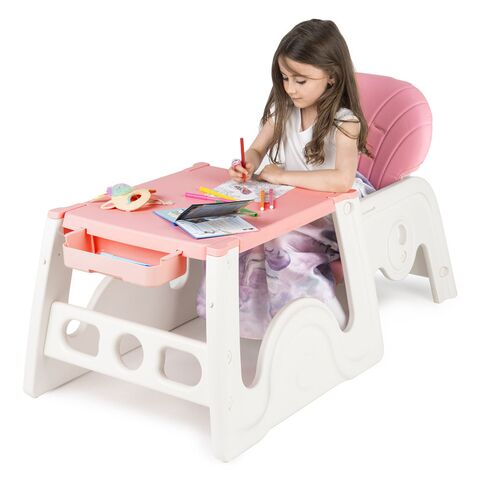 Scaun de masa transformabil Juju Eat&Play V2, Roz, Culoare: Roz,poza 8