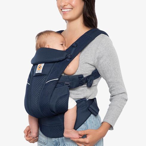 Marsupiu OMNI Breeze Midnight Blue Ergobaby, Culoare: Albastru,poza 7