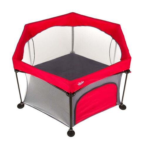 Tarc de joaca pliant Juju Play All Day, Rosu-Gri, Culoare: Gri/Rosu,poza 3