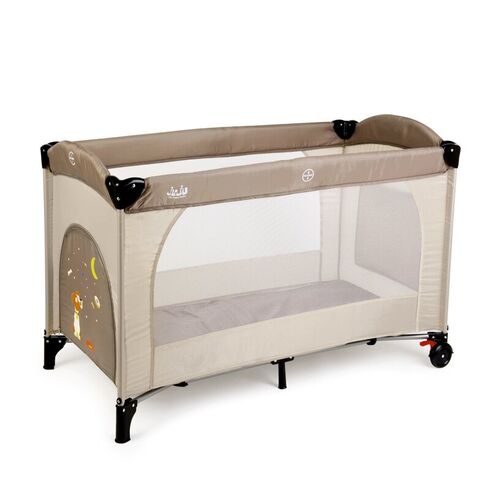 Patut pliant 2 niveluri Juju Sleepy Baby, Sweet Dreams, Culoare: Crem, Dimensiuni: 120x60,poza 4