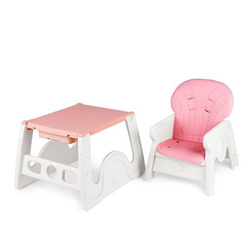 Scaun de masa transformabil Juju Eat&Play V2, Roz, Culoare: Roz,poza 7