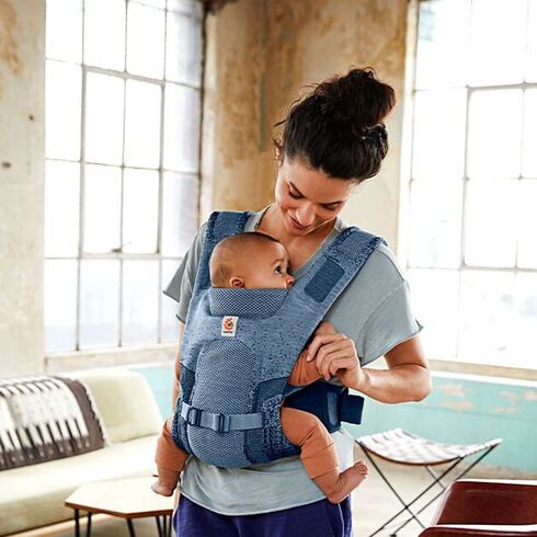 Marsupiu Ergobaby Aerloom Ocean Blue, Culoare: Albastru - poza 2 - ExclusivMAG.ro