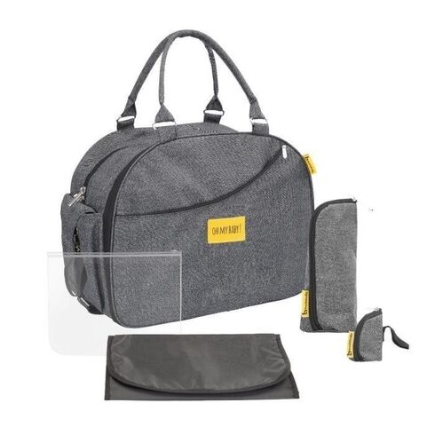 Geanta scutece Badabulle Weekend Black, Culoare: Gri