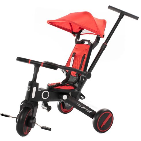 Tricicleta Uonibaby 3 in 1, Pliabila si Reversibila - Red, Culoare: Rosu