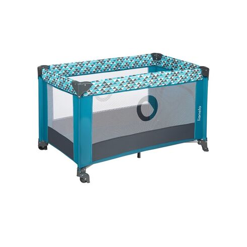 Patut pliant cu un nivel Lionelo Stefi din Metal, Poliester, 120x60 cm, Turquoise, Culoare: Turquoise, Dimensiuni: 120x60,poza 5