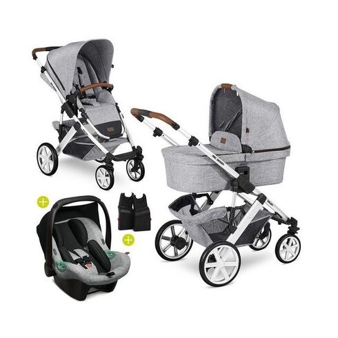 Carucior 3 in 1 Salsa 4 Graphite Grey Abc Design, Culoare: Gri deschis