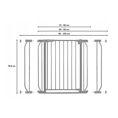 Poarta siguranta Lionelo Truus Slim, Grey, Culoare: Gri,poza 2