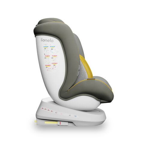 Scaun auto Lionelo Bastiaan One, rotativ 360 grade, Top Tether, 0-36 kg, Yellow Mustard, Culoare: Galben, Grupa: 0-36kg (0 luni - 12 ani),poza 6