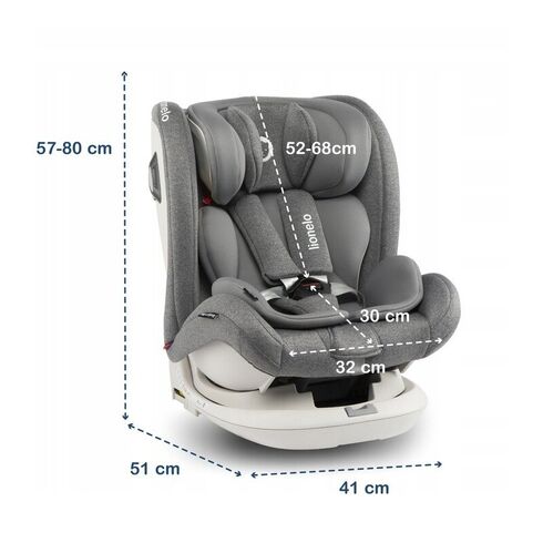 Scaun auto Isofix Lionelo Bastiaan RWF rotativ 360 grade 0-36 kg Stone, Culoare: Gri deschis, Grupa: 0-36kg (0 luni - 12 ani),poza 8