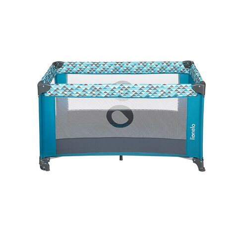 Patut pliant cu un nivel Lionelo Stefi din Metal, Poliester, 120x60 cm, Turquoise, Culoare: Turquoise, Dimensiuni: 120x60,poza 3