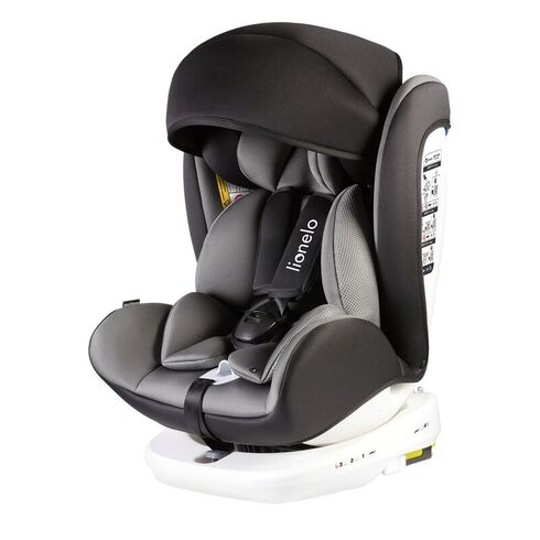 Scaun auto Isofix Lionelo Bastiaan rotativ 360 grade 0-36 kg Grey, Culoare: Gri, Grupa: 0-36kg (0 luni - 12 ani)