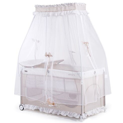 Patut pliabil Chipolino Sahara vanilla, Culoare: Crem, Dimensiuni: 120x60,poza 3