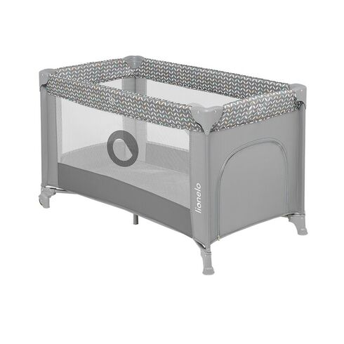 Patut pliant cu un nivel Lionelo Stefi Concrete din Metal, Poliester, 120x60 cm, Gri, Culoare: Gri, Dimensiuni: 120x60,poza 4