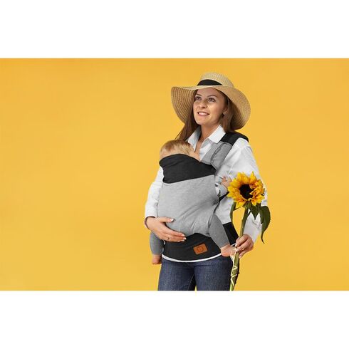 Marsupiu 2 in 1 Lionelo Margareet, Wave, Culoare: Gri,poza 8