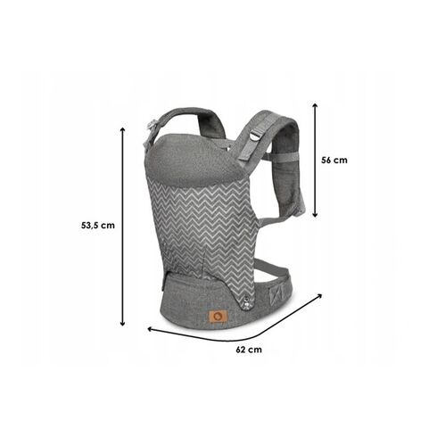 Marsupiu 2 in 1 Lionelo Margareet, Wave, Culoare: Gri,poza 2