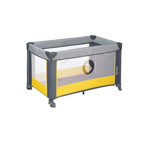Patut pliant cu un nivel Lionelo Stefi Lemon din Metal, Poliester, 120x60 cm, Galben, Culoare: Galben, Dimensiuni: 120x60,poza 6