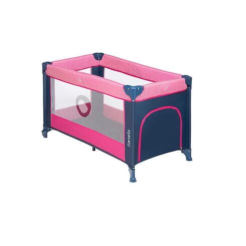 Patut pliant cu un nivel Lionelo Stefi Rose din Metal, Poliester, 120x60 cm, Roz, Culoare: Roz, Dimensiuni: 120x60 - poza 4 - ExclusivMAG.ro