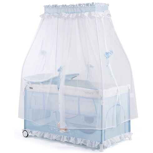 Patut pliabil Chipolino Sahara peony blue, Culoare: Albastru, Dimensiuni: 120x60 - poza 3 - ExclusivMAG.ro