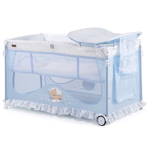Patut pliabil Chipolino Sahara peony blue, Culoare: Albastru, Dimensiuni: 120x60 - poza 4 - ExclusivMAG.ro