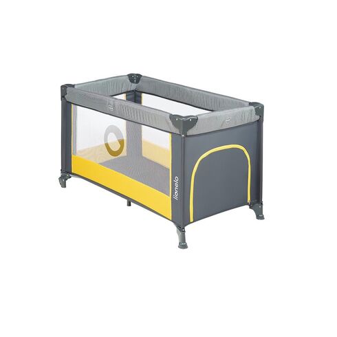 Patut pliant cu un nivel Lionelo Stefi Lemon din Metal, Poliester, 120x60 cm, Galben, Culoare: Galben, Dimensiuni: 120x60,poza 4