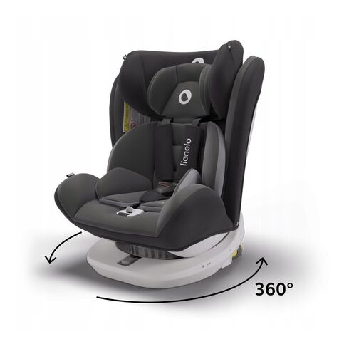 Scaun auto Isofix Lionelo Bastiaan rotativ 360 grade 0-36 kg Grey, Culoare: Gri, Grupa: 0-36kg (0 luni - 12 ani),poza 4  - ExclusivMAG.ro Scaun auto Isofix Lionelo Bastiaan rotativ 360 grade 0-36 kg Grey, Culoare: Gri, Grupa: 0-36kg (0 luni - 12 ani),poza 4