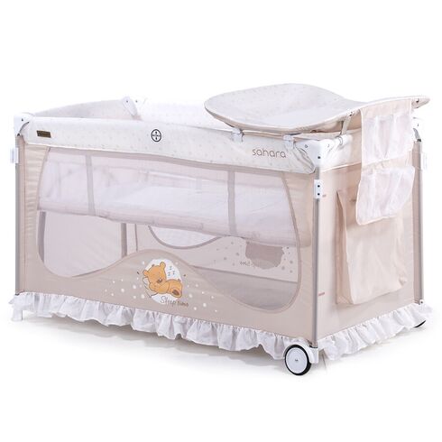 Patut pliabil Chipolino Sahara vanilla, Culoare: Crem, Dimensiuni: 120x60,poza 4