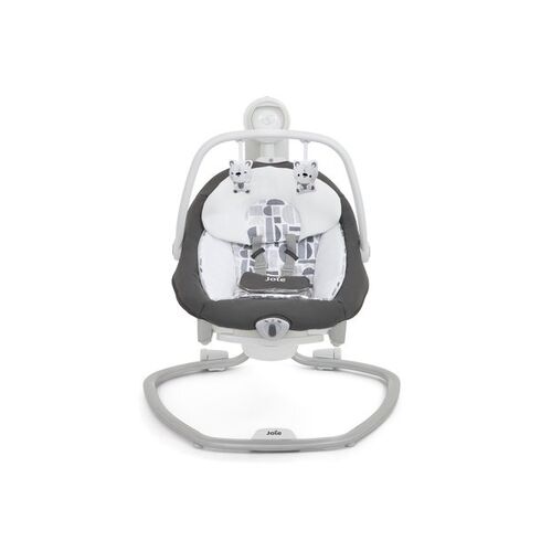 Leagan si balansoar rotativ Joie Serina 2 in 1 Logan, Culoare: Alb/Gri,poza 2