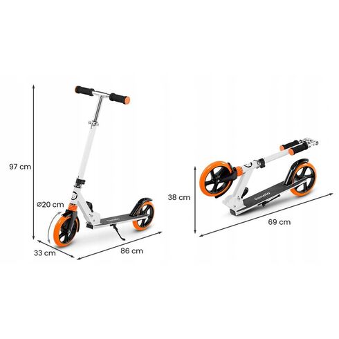 Trotineta Luca Pliabila, Portocaliu Lionelo, Culoare: Portocaliu,poza 2