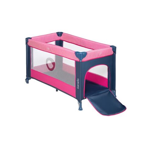 Patut pliant cu un nivel Lionelo Stefi Rose din Metal, Poliester, 120x60 cm, Roz, Culoare: Roz, Dimensiuni: 120x60 - poza 3 - ExclusivMAG.ro
