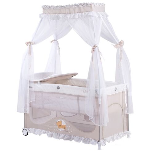 Patut pliabil Chipolino Sahara vanilla, Culoare: Crem, Dimensiuni: 120x60,poza 2