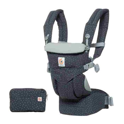 Marsupiu Omni 360 Starry Sky Ergobaby, Culoare: Alb/Gri  - ExclusivMAG.ro