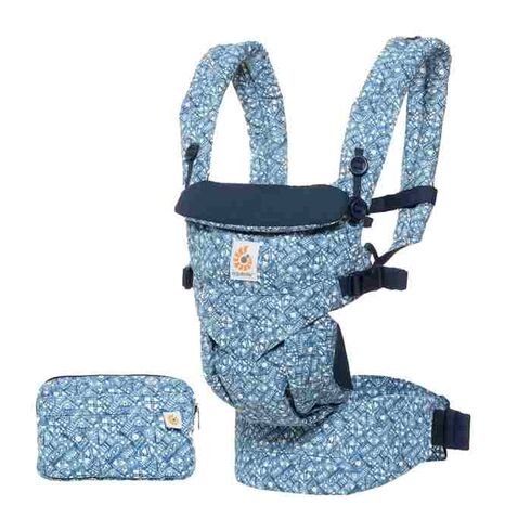Marsupiu Omni 360 Batik Indigo Ergobaby, Culoare: Blue