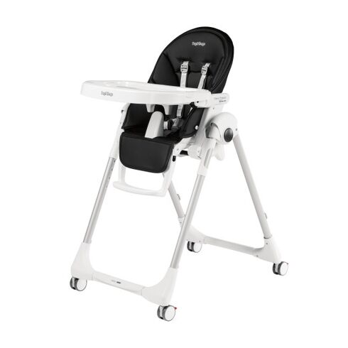 Scaun de masa Prima Pappa Zero, Peg Perego, Follow me Licorice, Culoare: Alb/Negru