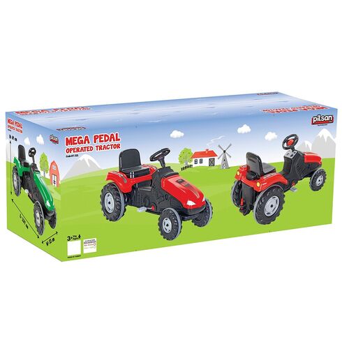 Tractor cu pedale Pilsan Mega 07-321 green, Culoare: Verde - poza 4 - ExclusivMAG.ro