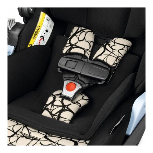 Carucior 3 in 1 Peg Perego Veloce, Lounge, 0 - 22 kg, Graphic Gold, Negru / Bej, Culoare: Crem,poza 18