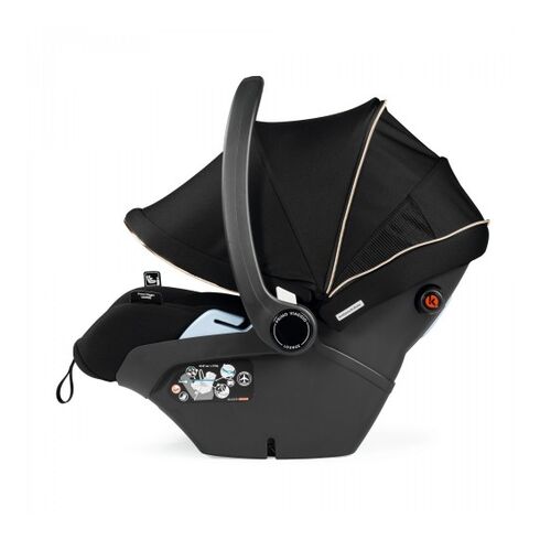 Carucior 3 in 1 Peg Perego Veloce, Lounge, 0 - 22 kg, Graphic Gold, Negru / Bej, Culoare: Crem,poza 14