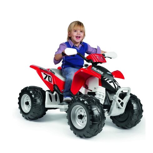 ATV Peg Perego Polaris Outlaw 330 W, 12V, 3 ani+, Negru / Rosu,poza 8  - ExclusivMAG.ro ATV Peg Perego Polaris Outlaw 330 W, 12V, 3 ani+, Negru / Rosu,poza 8