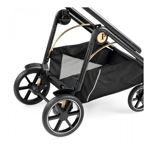 Carucior 3 in 1 Peg Perego Veloce, Primoviaggio SL, 0 - 22 kg, Graphic Gold, Negru / Bej, Culoare: Crem,poza 5