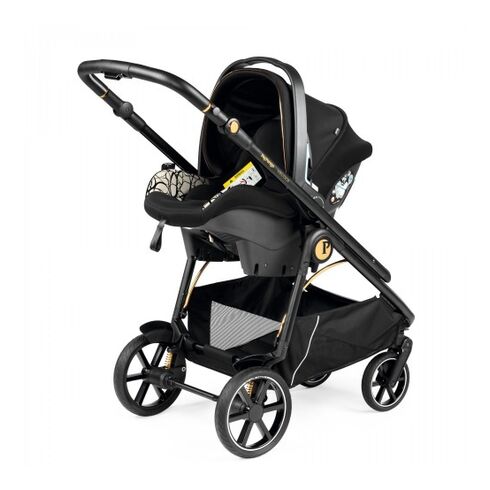 Carucior 3 in 1 Peg Perego Veloce, Primoviaggio SL, 0 - 22 kg, Graphic Gold, Negru / Bej, Culoare: Crem,poza 4