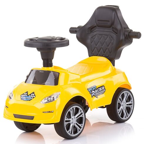 Masinuta de impins Chipolino Turbo yellow cu maner, Culoare: Galben,poza 3