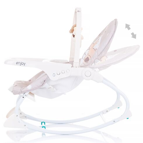 Scaunel balansoar Chipolino Enjoy beige, Culoare: Crem,poza 5