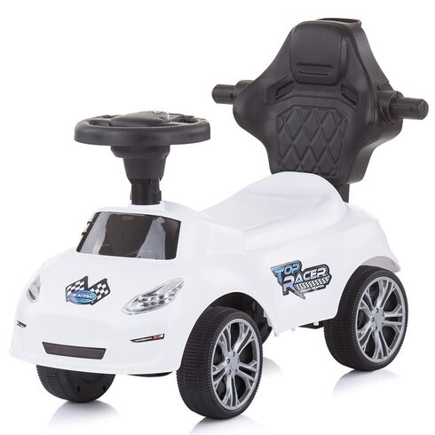 Masinuta de impins Chipolino Turbo white cu maner, Culoare: Alb,poza 3