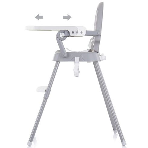 Scaun de masa Chipolino Bonbon 3 in 1 grey, Culoare: Gri,poza 4