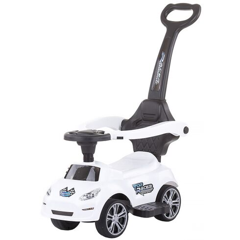 Masinuta de impins Chipolino Turbo white cu maner, Culoare: Alb