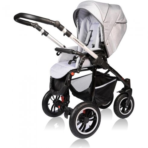 Carucior Crooner Prestige 3 in 1 Light Gray Vessanti, Culoare: Gri deschis,poza 4