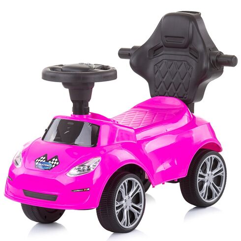 Masinuta de impins Chipolino Turbo pink cu maner, Culoare: Roz,poza 3