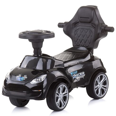 Masinuta de impins Chipolino Turbo black cu maner, Culoare: Negru,poza 3