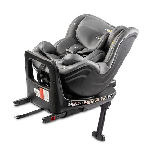 Caretero TWISTY 360 0-18 Kg i-SIZE ISOFIX Rear-facing Grey, Culoare: Gri, Grupa: 0-18kg (0 luni - 4 ani)  - ExclusivMAG.ro