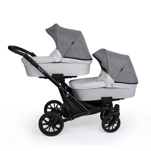 Carucior gemeni Kunert BOOSTER LIGHT 3 in 1 Gri/Jeans, Culoare: Gri