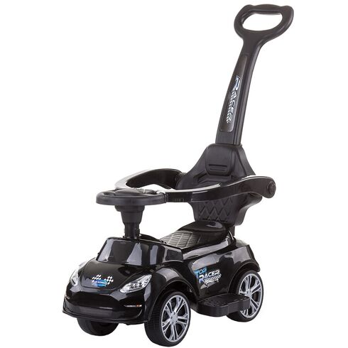 Masinuta de impins Chipolino Turbo black cu maner, Culoare: Negru